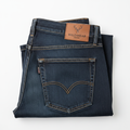Denim Jean Trouser flat lay product photo